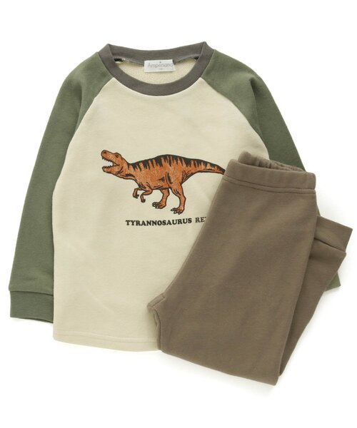 Ampersand（アンパサンド）の「/恐竜ルームウェア/パジャマ 10分丈（ルームウェア/パジャマ・キッズ・カーキ/チャコール/ブラウン・100/110/90/130/140/120/80）」の17枚目の写真