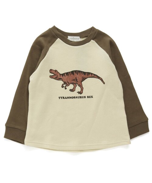 Ampersand（アンパサンド）の「/恐竜ルームウェア/パジャマ 10分丈（ルームウェア/パジャマ・キッズ・カーキ/チャコール/ブラウン・100/110/90/130/140/120/80）」の7枚目の写真