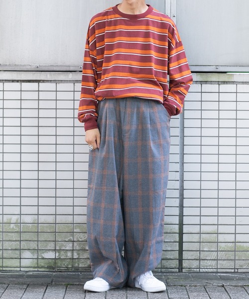 kutir(クティール)の「チェックワイドバルーンパンツ(その他パンツ・メンズ・チャコールグレー/イエロー/オレンジ/グリーン・SMALL/MEDIUM/LARGE)」の14枚目の写真