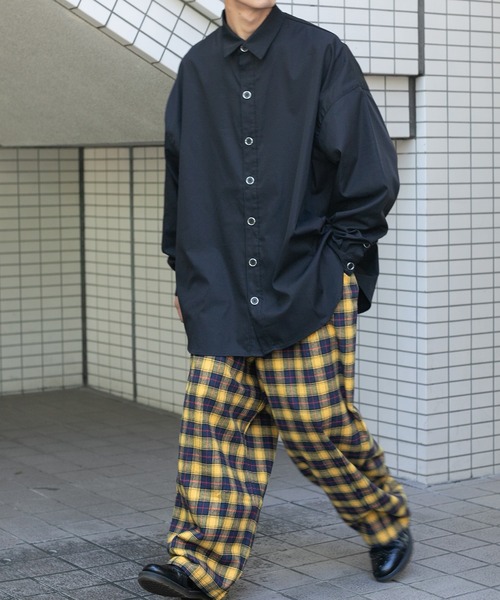 kutir(クティール)の「チェックワイドバルーンパンツ(その他パンツ・メンズ・チャコールグレー/イエロー/オレンジ/グリーン・SMALL/MEDIUM/LARGE)」の17枚目の写真