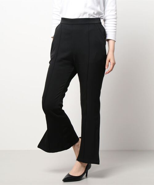 STYLEBLOCK(スタイルブロック)の「ツイルセミフレアパンツ(その他パンツ・レディース・パープル/カーキ/ブラック/レッド/アイボリー/ピンク・M)」の3枚目の写真