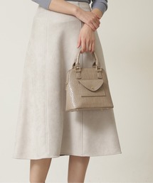 NATURAL BEAUTY BASIC | クロコ調バーティカルミニボストン(ハンドバッグ)