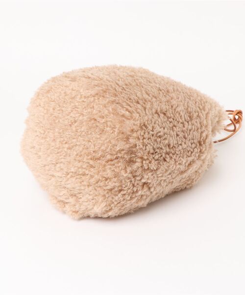 Doux archives（ドゥアルシーヴ）の「エコファーリバーシブル巾着（ハンドバッグ・レディース・モカ/グリーン/ベージュ・FREE）」の8枚目の写真