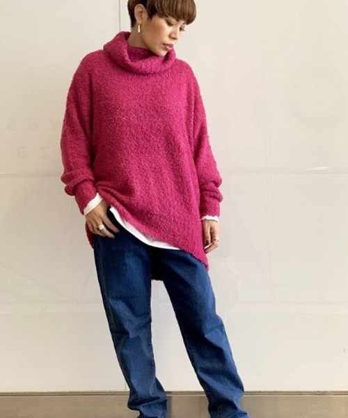 GAP（ギャップ）の「コージー タートルネック チュニックセーター（ニット/セーター・レディース・その他/その他1/ブラウン系その他/ピンク系その他/ブラック・M/S/L/XS/XL/XXS）」の19枚目の写真