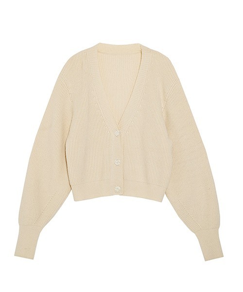 Fano Studios(ファノ ストゥディオズ)の「【Fano Studios】Loose V-neck ridge knitted cardigan FQ21S100(カーディガン/ボレロ・レディース・アイボリー・S/L/M)」の10枚目の写真