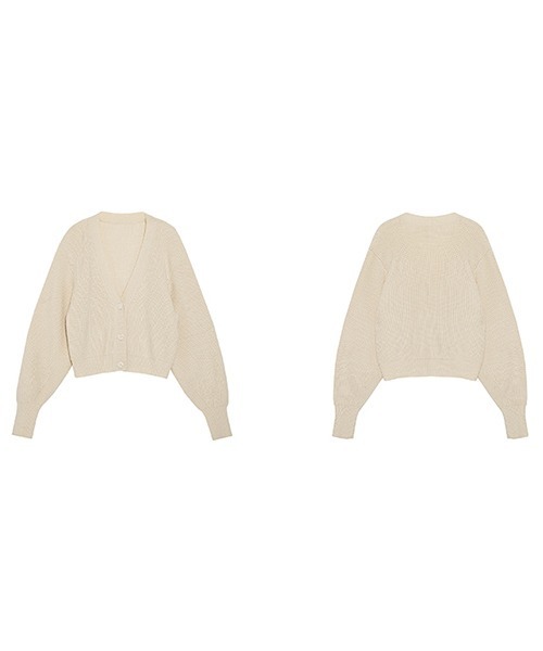 Fano Studios(ファノ ストゥディオズ)の「【Fano Studios】Loose V-neck ridge knitted cardigan FQ21S100(カーディガン/ボレロ・レディース・アイボリー・S/L/M)」の11枚目の写真