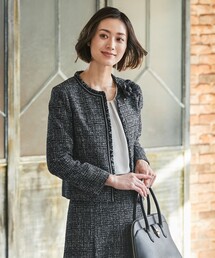 J.PRESS Ladies（J.プレス レディス）の「ファンシーツイード ジャケット（ノーカラージャケット）」