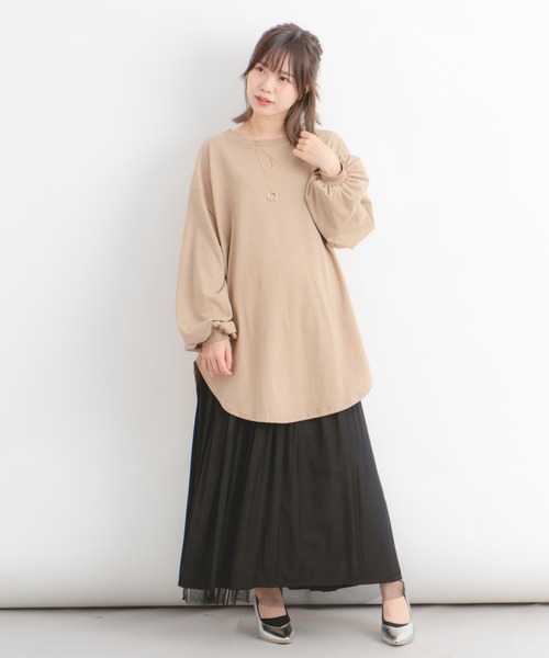 Wordtrobe（ワードトローブ）の「【wordtrobe】空紡糸天竺 後ろレースアップ プルオーバー（Tシャツ/カットソー・レディース・ホワイト/ブラック/ベージュ・FREE）」の4枚目の写真