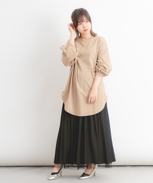 Wordtrobe（ワードトローブ）の「【wordtrobe】空紡糸天竺 後ろレースアップ プルオーバー（Tシャツ/カットソー・レディース・ホワイト/ブラック/ベージュ・FREE）」の11枚目の写真