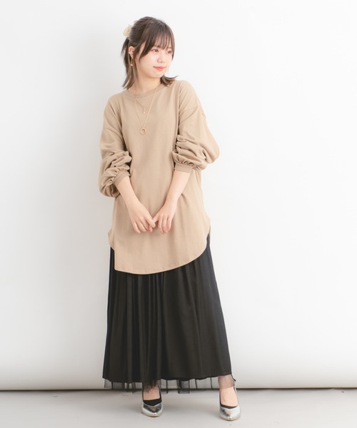 Wordtrobe（ワードトローブ）の「【wordtrobe】空紡糸天竺 後ろレースアップ プルオーバー（Tシャツ/カットソー・レディース・ホワイト/ブラック/ベージュ・FREE）」の8枚目の写真