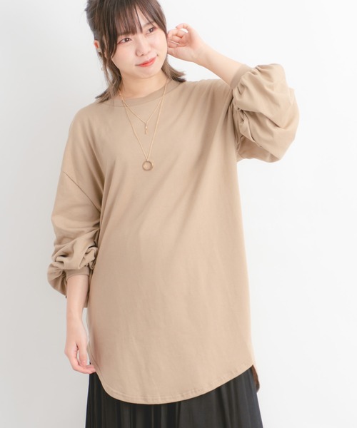 Wordtrobe（ワードトローブ）の「【wordtrobe】空紡糸天竺 後ろレースアップ プルオーバー（Tシャツ/カットソー・レディース・ホワイト/ブラック/ベージュ・FREE）」の5枚目の写真