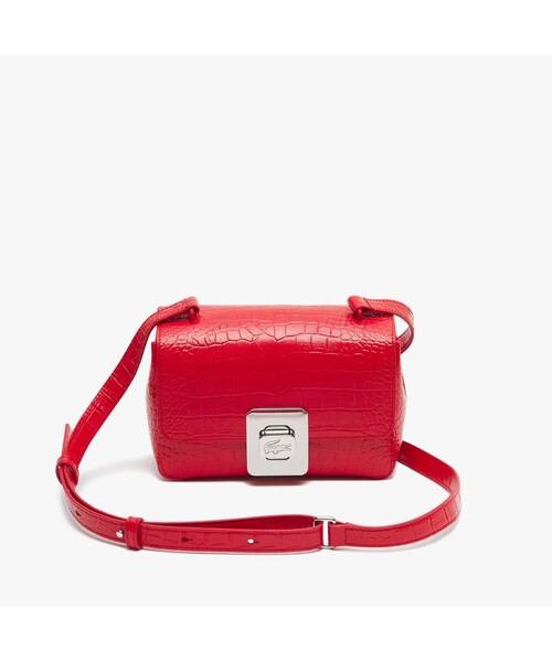 LACOSTE（ラコステ）の「アメリア エンボスレザーショルダーバッグ（ショルダーバッグ・レディース・ブラック/イエロー/チェリーレッド/ベージュ・FREE）」の4枚目の写真