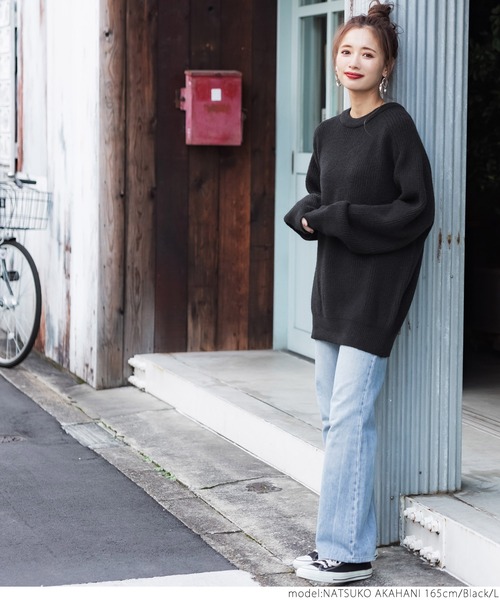 coca（coca）（コカ）の「【ユニセックス】もちもちオーバーサイズニット（ニット/セーター・レディース・ダークグリーン/ベージュ/ブラック・L/M）」の12枚目の写真