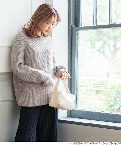 coca（coca）（コカ）の「【ユニセックス】もちもちオーバーサイズニット（ニット/セーター・レディース・ダークグリーン/ベージュ/ブラック・L/M）」の19枚目の写真