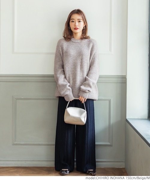 coca（coca）（コカ）の「【ユニセックス】もちもちオーバーサイズニット（ニット/セーター・レディース・ダークグリーン/ベージュ/ブラック・L/M）」の20枚目の写真