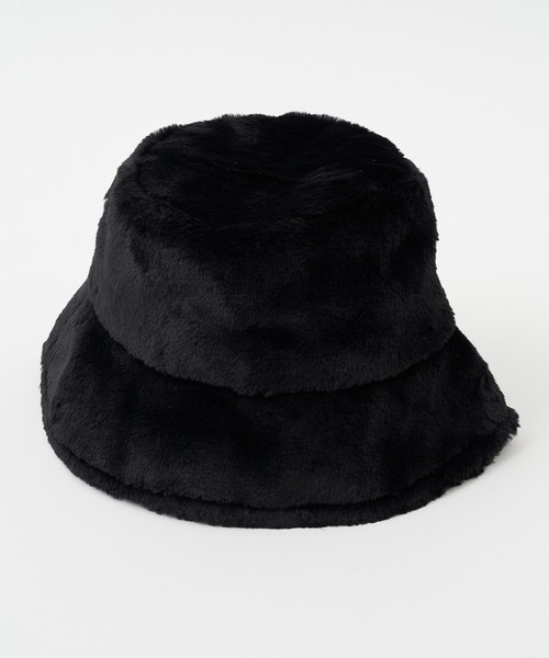 one after another NICE CLAUP（ワンアフターアナザーナイスクラップ）の「ファーバケットハット（ハット・レディース・ブラック/アイボリー/その他1・FREE）」の5枚目の写真