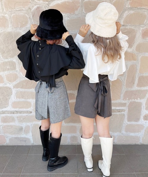 one after another NICE CLAUP（ワンアフターアナザーナイスクラップ）の「ファーバケットハット（ハット・レディース・ブラック/アイボリー/その他1・FREE）」の10枚目の写真