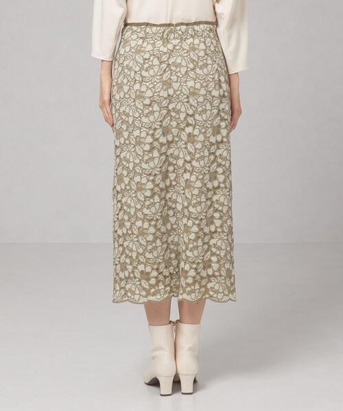 THE STATION STORE（ザ ステーション ストア）の「＜ma couleur(マ クルール)＞フルールレース タイトスカート（スカート・レディース・オフホワイト/ダークグリーン・S/M）」の5枚目の写真