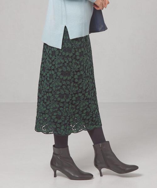 THE STATION STORE（ザ ステーション ストア）の「＜ma couleur(マ クルール)＞フルールレース タイトスカート（スカート・レディース・オフホワイト/ダークグリーン・S/M）」の8枚目の写真