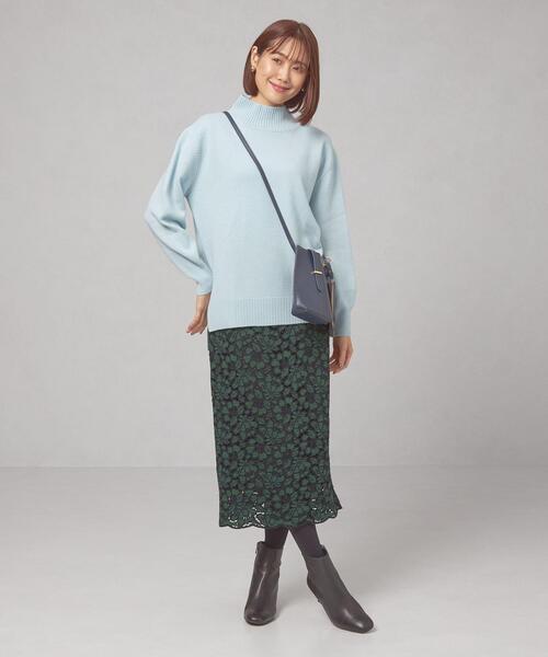 THE STATION STORE（ザ ステーション ストア）の「＜ma couleur(マ クルール)＞フルールレース タイトスカート（スカート・レディース・オフホワイト/ダークグリーン・S/M）」の9枚目の写真