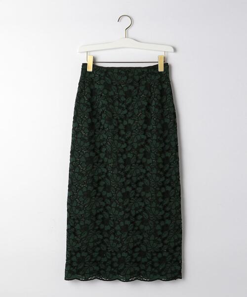 THE STATION STORE（ザ ステーション ストア）の「＜ma couleur(マ クルール)＞フルールレース タイトスカート（スカート・レディース・オフホワイト/ダークグリーン・S/M）」の10枚目の写真