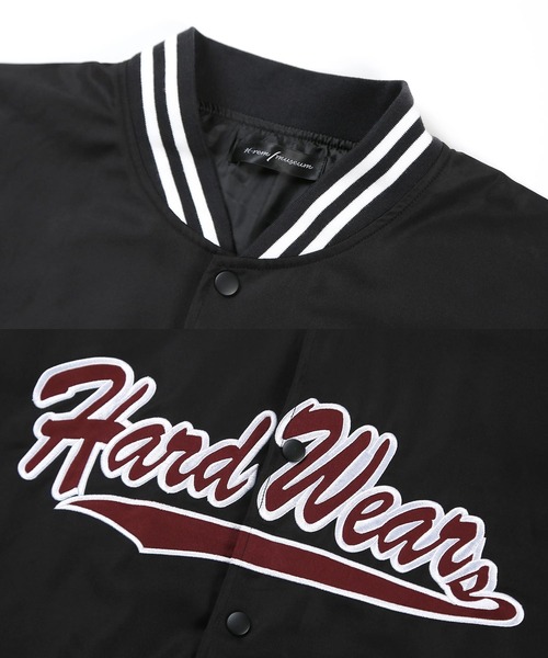 jiggys shop(ジギーズショップ)の「ポリツイル ロゴワッペン スタジャン(スタジャン・メンズ・グレイッシュベージュ/グリーン/ブラック/ワイン・MEDIUM/LARGE)」の16枚目の写真