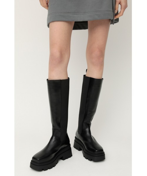 SLY（スライ）の「SIDE GOA KNEE BOOTS サイドゴア ニーブーツ（ブーツ・レディース・ブラック/ブラウン・SMALL/MEDIUM/LARGE）」の15枚目の写真