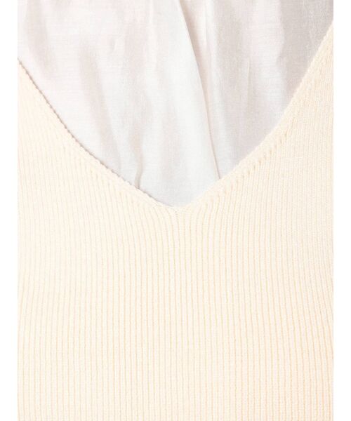 MERCURYDUO（マーキュリーデュオ）の「2WAYリボンパワショルドッキングニット（ニット/セーター・レディース・オフホワイト/ピンク/ネイビー・FREE）」の8枚目の写真