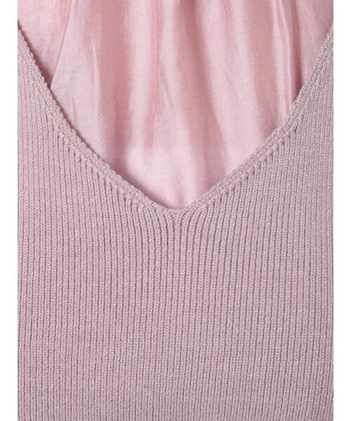 MERCURYDUO（マーキュリーデュオ）の「2WAYリボンパワショルドッキングニット（ニット/セーター・レディース・オフホワイト/ピンク/ネイビー・FREE）」の11枚目の写真