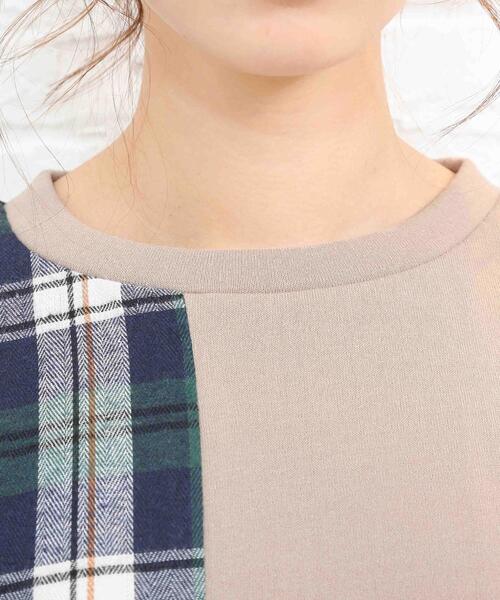 Cutie Blonde（キューティーブロンド）の「◆チェック切替ゆるっとスウェット（スウェット・レディース・ブラウン系その他/オフホワイト/ブラック・00）」の15枚目の写真