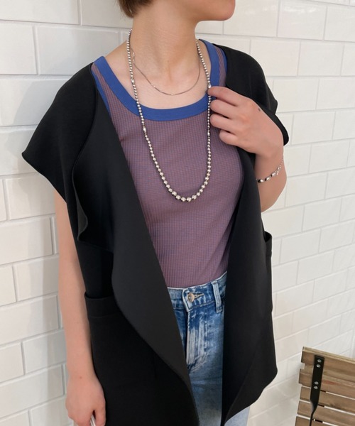 CIAOPANIC（チャオパニック）の「グラデボールチェーンロングネックレス（ネックレス・レディース・シルバー・FREE）」の9枚目の写真