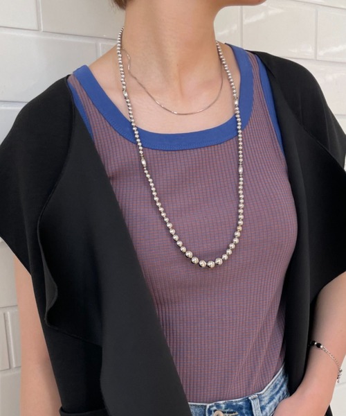 CIAOPANIC（チャオパニック）の「グラデボールチェーンロングネックレス（ネックレス・レディース・シルバー・FREE）」の10枚目の写真