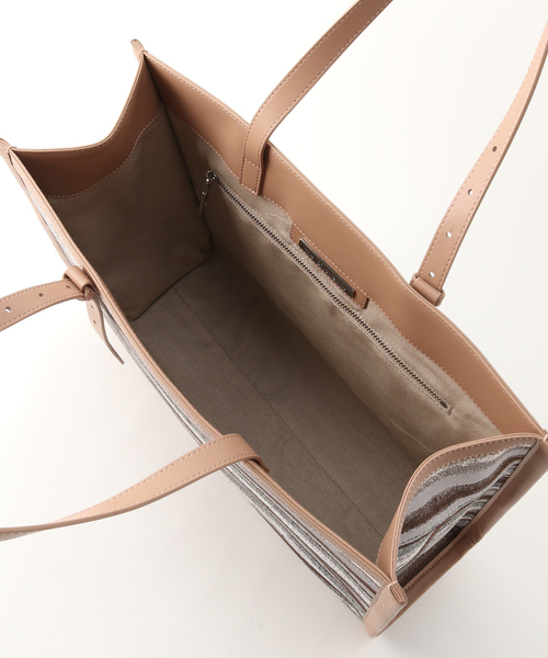 the dilettante（ザ・ディレッタント）の「【the dilettante / ザ ディッレタント】ストライププリントバッグ（トートバッグ・レディース・ベージュ系その他・FREE）」の8枚目の写真