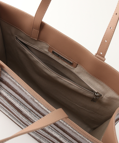 the dilettante（ザ・ディレッタント）の「【the dilettante / ザ ディッレタント】ストライププリントバッグ（トートバッグ・レディース・ベージュ系その他・FREE）」の7枚目の写真