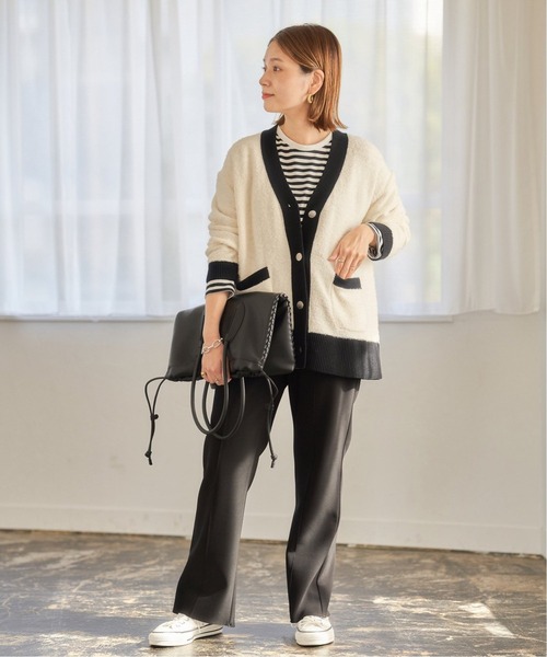 JOURNAL STANDARD（ジャーナルスタンダード）の「《追加》クレープストレッチラインパンツ◆2（その他パンツ・レディース・ブラック/ベージュ・36/38）」の5枚目の写真