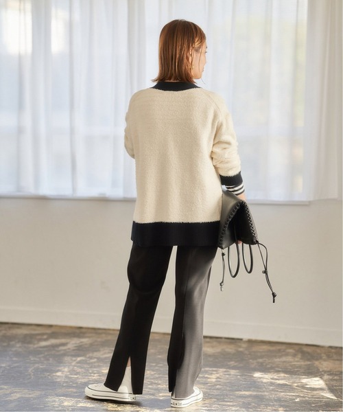 JOURNAL STANDARD（ジャーナルスタンダード）の「《追加》クレープストレッチラインパンツ◆2（その他パンツ・レディース・ブラック/ベージュ・36/38）」の6枚目の写真