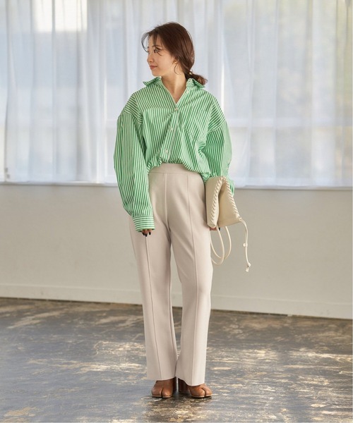 JOURNAL STANDARD（ジャーナルスタンダード）の「《追加》クレープストレッチラインパンツ◆2（その他パンツ・レディース・ブラック/ベージュ・36/38）」の10枚目の写真