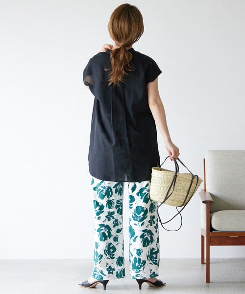 SLOBE IENA - 【あんこさま専用】スローブイエナ ノースリーブバンドカラーシャツ(フリーサイズ) SLOBE IENA - 【あんこさま専用】スローブイエナ ノースリーブ