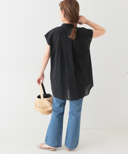 SLOBE IENA - 【あんこさま専用】スローブイエナ ノースリーブバンドカラーシャツ(フリーサイズ) SLOBE IENA（スローブイエナ）の「バンドカラーノースリーブ