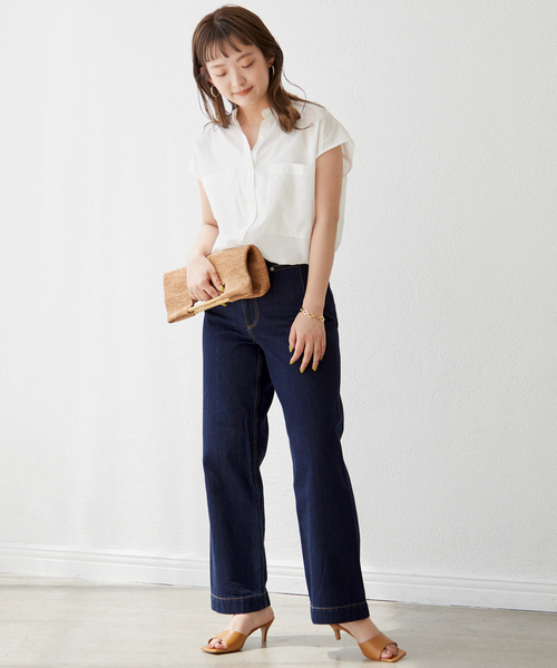 SLOBE IENA（スローブイエナ）の「バンドカラーノースリーブ