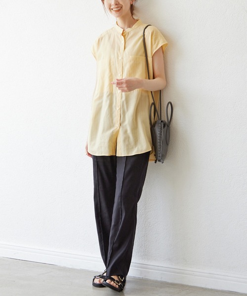 SLOBE IENA - 【あんこさま専用】スローブイエナ ノースリーブバンドカラーシャツ(フリーサイズ) SLOBE IENA（スローブイエナ）の「バンドカラーノースリーブ