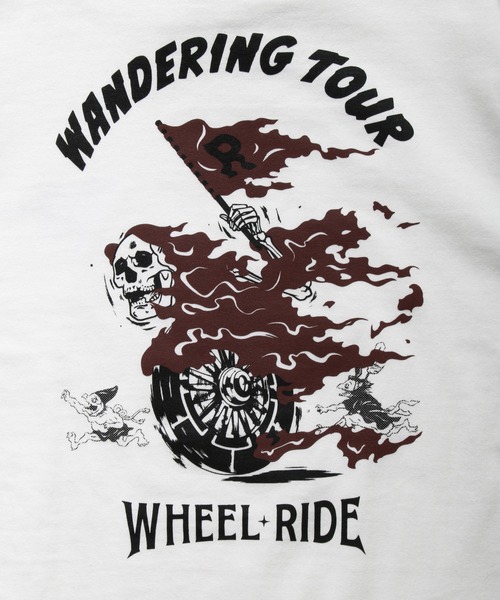 ROTAR（ローター）の「WHEEL RIDE Tee バックプリント（Tシャツ/カットソー・メンズ・ライトピンク/オフホワイト/スミクロ・X-LARGE/MEDIUM/SMALL/LARGE）」の8枚目の写真