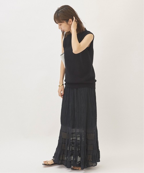 plage（プラージュ）の「Italian Yarn クルーネックノースリーブ◆（ニット/セーター・レディース・ブラック/ベージュ・FREE）」の8枚目の写真