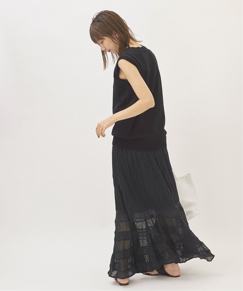 plage（プラージュ）の「Italian Yarn クルーネックノースリーブ◆（ニット/セーター・レディース・ブラック/ベージュ・FREE）」の11枚目の写真