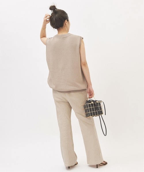 plage（プラージュ）の「Italian Yarn クルーネックノースリーブ◆（ニット/セーター・レディース・ブラック/ベージュ・FREE）」の12枚目の写真