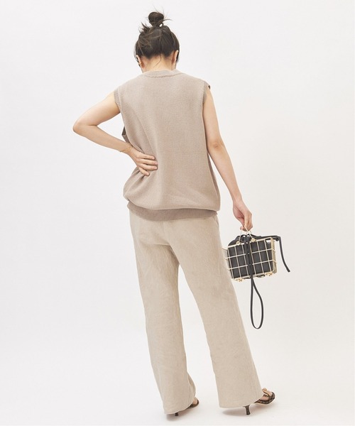 【Aoさん専用】Plage ノースリーブロングサロペット ベージュ SET]リネンライクビスチェデザインサロペット+リネンライク