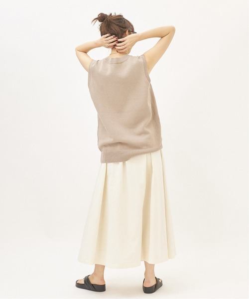 plage（プラージュ）の「Italian Yarn クルーネックノースリーブ◆（ニット/セーター・レディース・ブラック/ベージュ・FREE）」の22枚目の写真