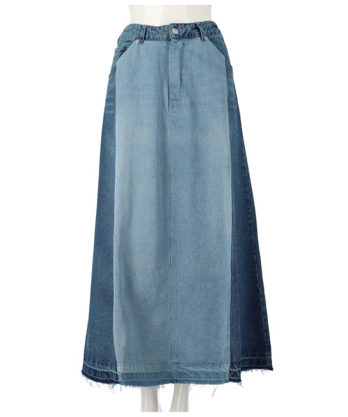 Settimissimo（セッティミッシモ）の「リメイク風デニムフレアスカート（デニムスカート・レディース・サックスブルー/ブルー・FREE）」の16枚目の写真