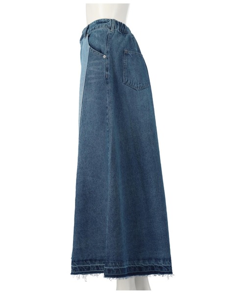 Settimissimo（セッティミッシモ）の「リメイク風デニムフレアスカート（デニムスカート・レディース・サックスブルー/ブルー・FREE）」の15枚目の写真