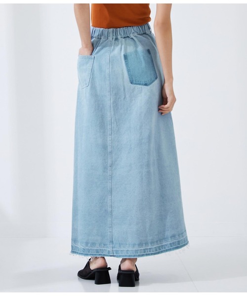 Settimissimo（セッティミッシモ）の「リメイク風デニムフレアスカート（デニムスカート・レディース・サックスブルー/ブルー・FREE）」の5枚目の写真